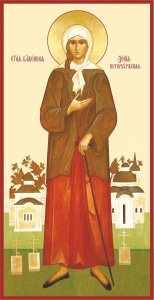 Икона блаженной Ксении Петербургской, дерево, 7,2х14 см