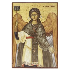 Икона Архангела Гавриила, дерево, 13,6х19 см