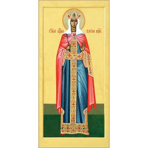 Икона равноапостольной царицы Елены, дерево, 14,5х30 см