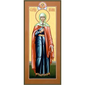 Икона мученицы Акилины, дерево, 6,2х14 см