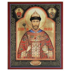 Икона страстотерпца царя Николая, дерево, 20х24,3 см