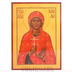 Икона мученицы Наталии, дерево, золочение, 20х26,7 см