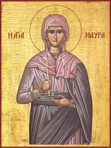 Икона мученицы Мавры Фиваидской, дерево, 30х40 см