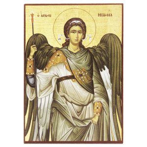 Икона Архангела Михаила, дерево, 14х19 см