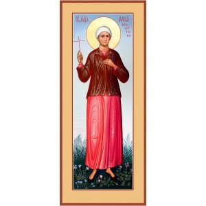 Икона мученицы Марии Волнухиной, дерево, 8х19 см