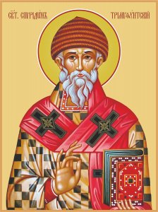 Икона святителя Спиридона Тримифунтского, дерево, 30х40 см