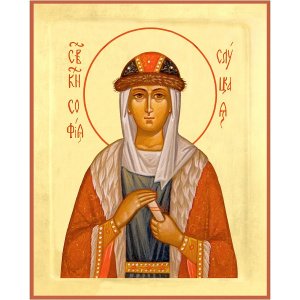 Икона княгини Софии Слуцкой, дерево, 14х17,5 см