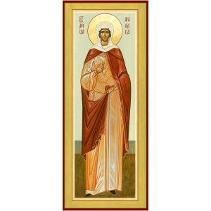 Икона мученицы Ариадны Промисской, дерево, 5,7х14 см