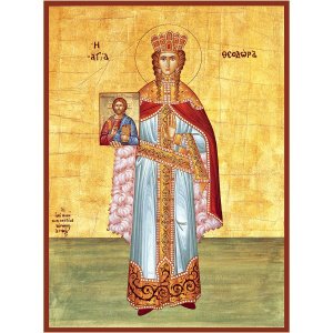 Икона праведной Феодоры, дерево, 29,5х40 см