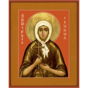Икона мученицы Агафии, дерево, 9,5х12 см