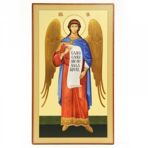 Икона "Ангел Господень. Благословение исходящим", дерево, 10,8х18,9 см